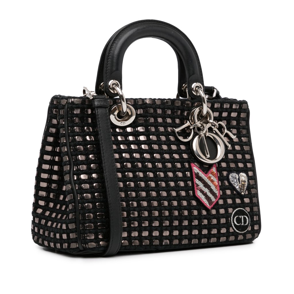 Dior Small Metallic Tweed Lady Dior - 2