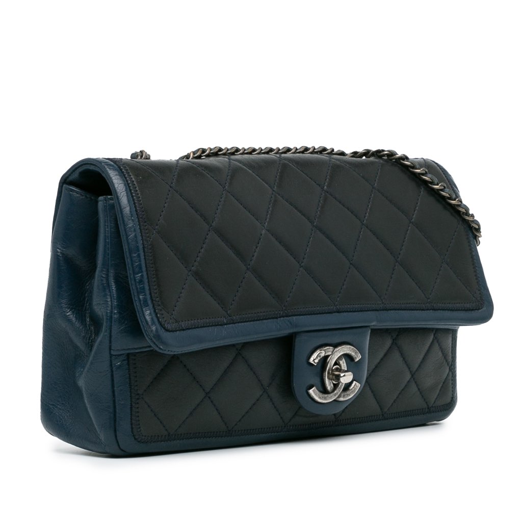 Chanel Medium Bicolor Lambskin Graphic Flap - 2