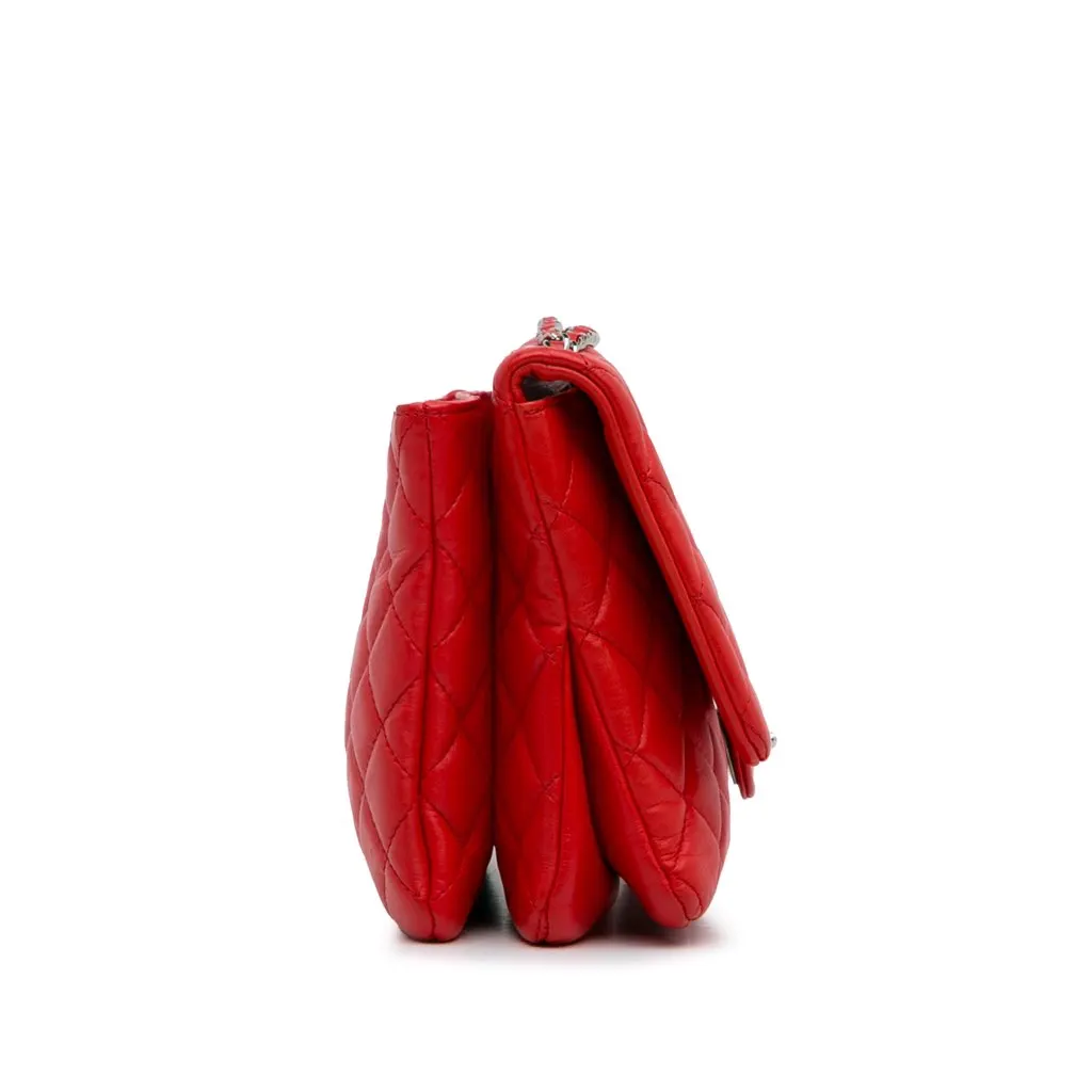 Chanel Maxi 3 Tender Touch Flap Red Leather Good - Inside View