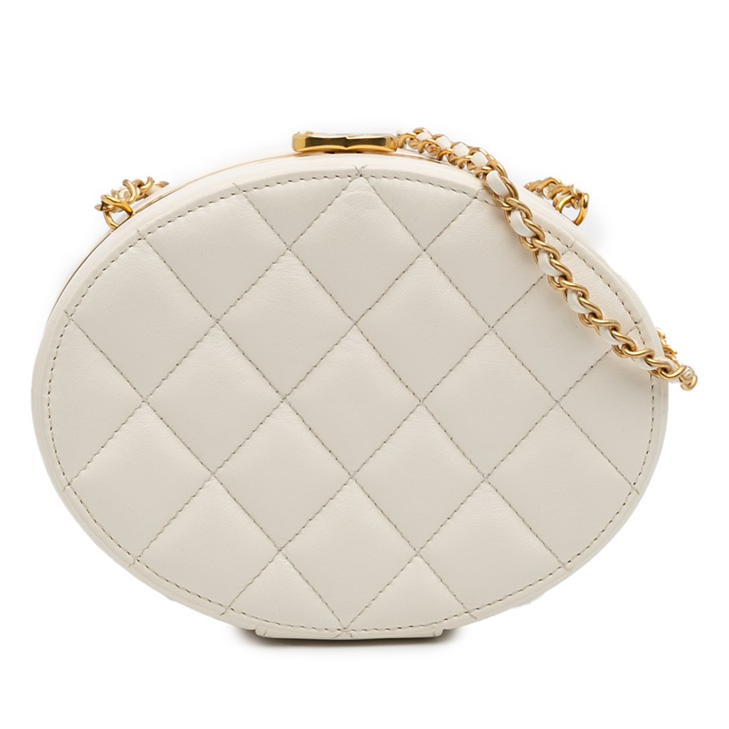 Chanel CC Quilted Lambskin Frame Vanity Case