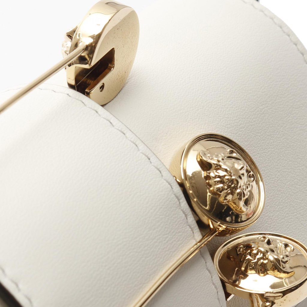 Fendi Versace Vitello Seta Fendace Mini Brooch Baguette Satchel - Image 10