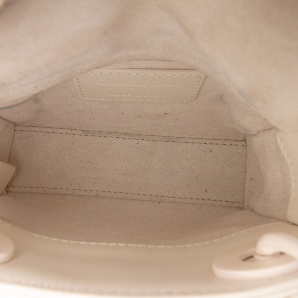 Dior Micro Ultra Matte Calfskin Cannage Diamond Motif Lady Dior - 4