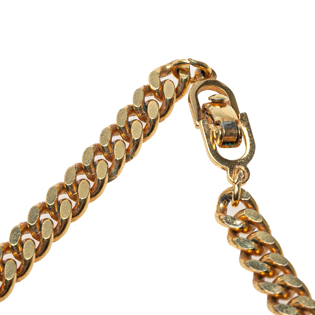 Dior Gold Plated CD Logo Chain Necklace - 3