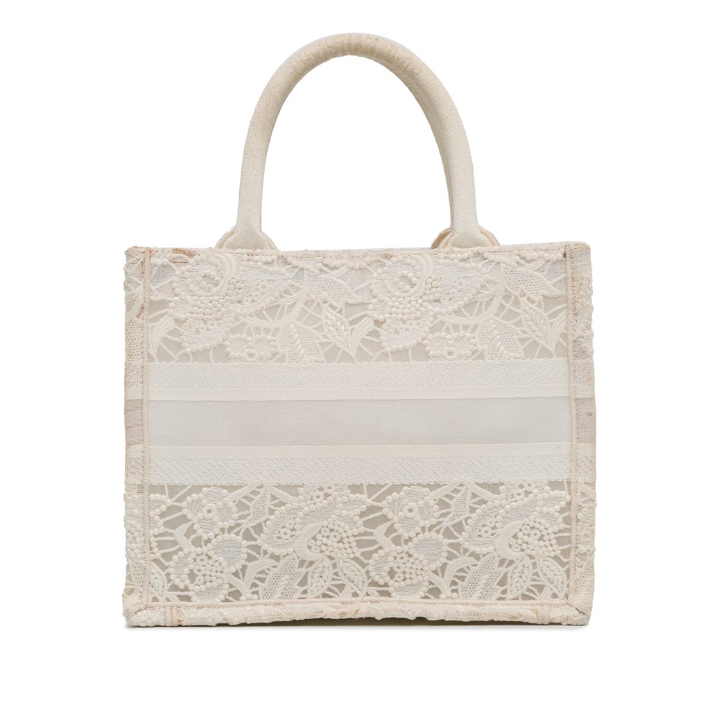 Dior Small D-Lace Embroidery Book Tote - Image 6