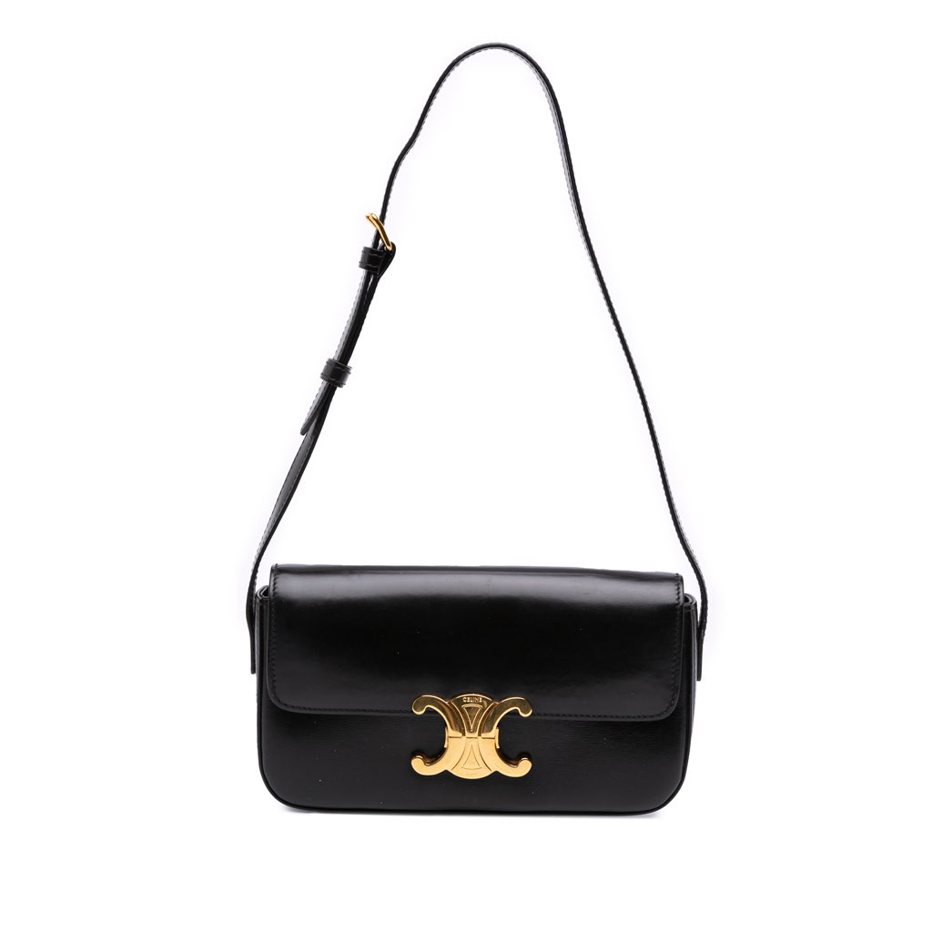 Celine Shiny Calfskin Claude Shoulder Bag