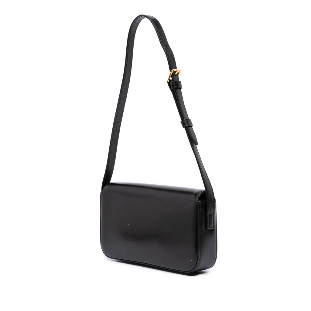 Celine Shiny Calfskin Claude Shoulder Bag - Back view