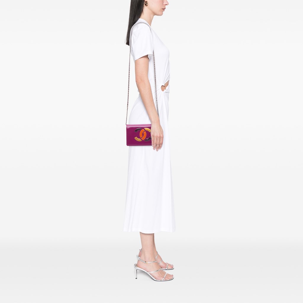 Chanel Patent CC Lipstick Wallet On Chain - Image 13