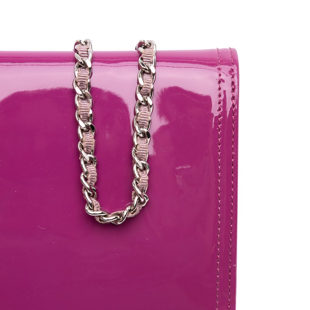 Chanel Patent CC Lipstick Wallet On Chain - Image 10