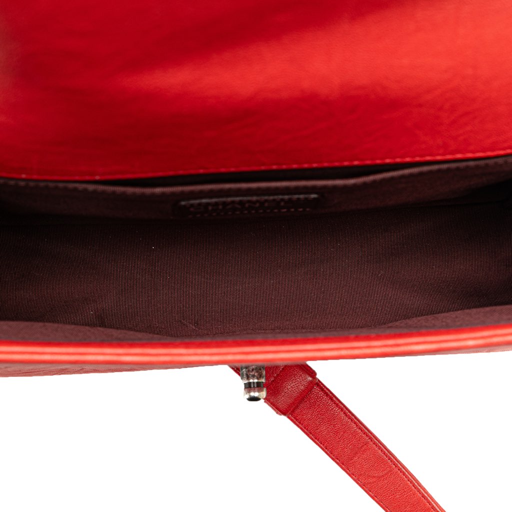 Chanel Old Medium Quilted Crumpled Calfskin Studded Boy Flap - 5