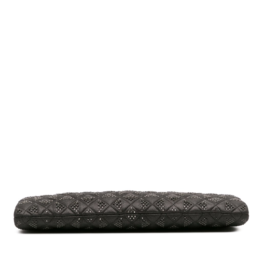 Chanel CC Quilted Iridescent Lambskin Crystal Long Clutch - 3