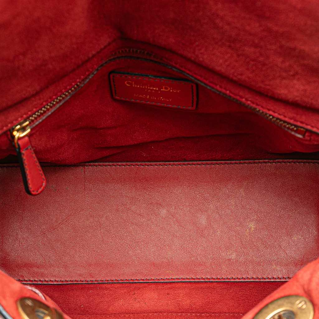 Dior Medium Lambskin Cannage Studded Supple Lady Dior - 4