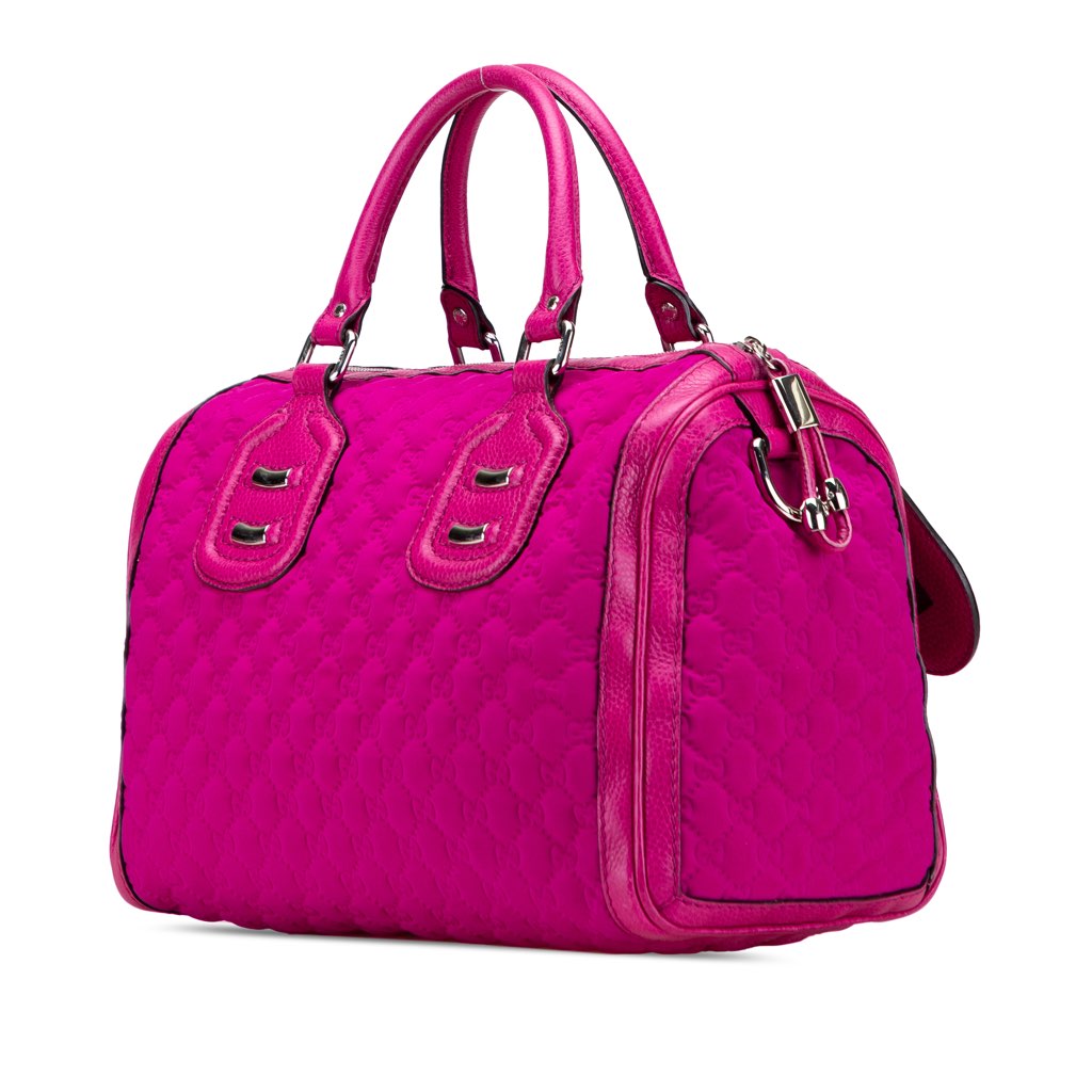 Gucci Medium Guccissima Neoprene Techno Tag Boston Bag - Back view