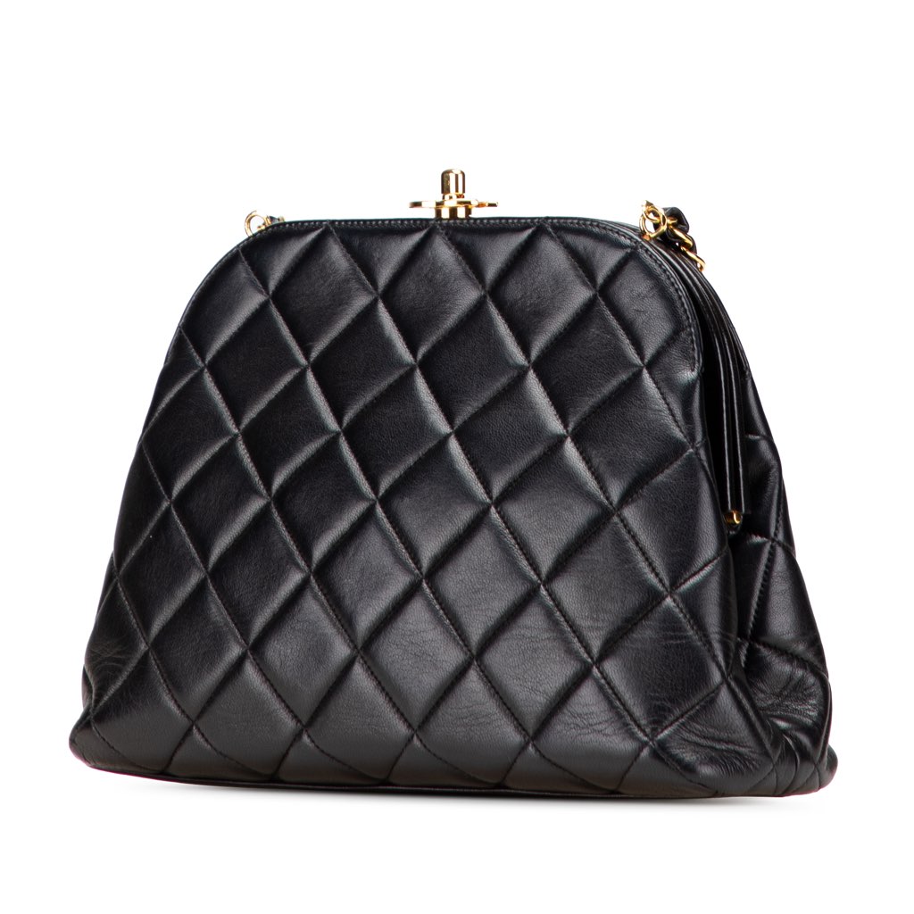 Chanel Quilted Lambskin Frame Chain Crossbody - Back view