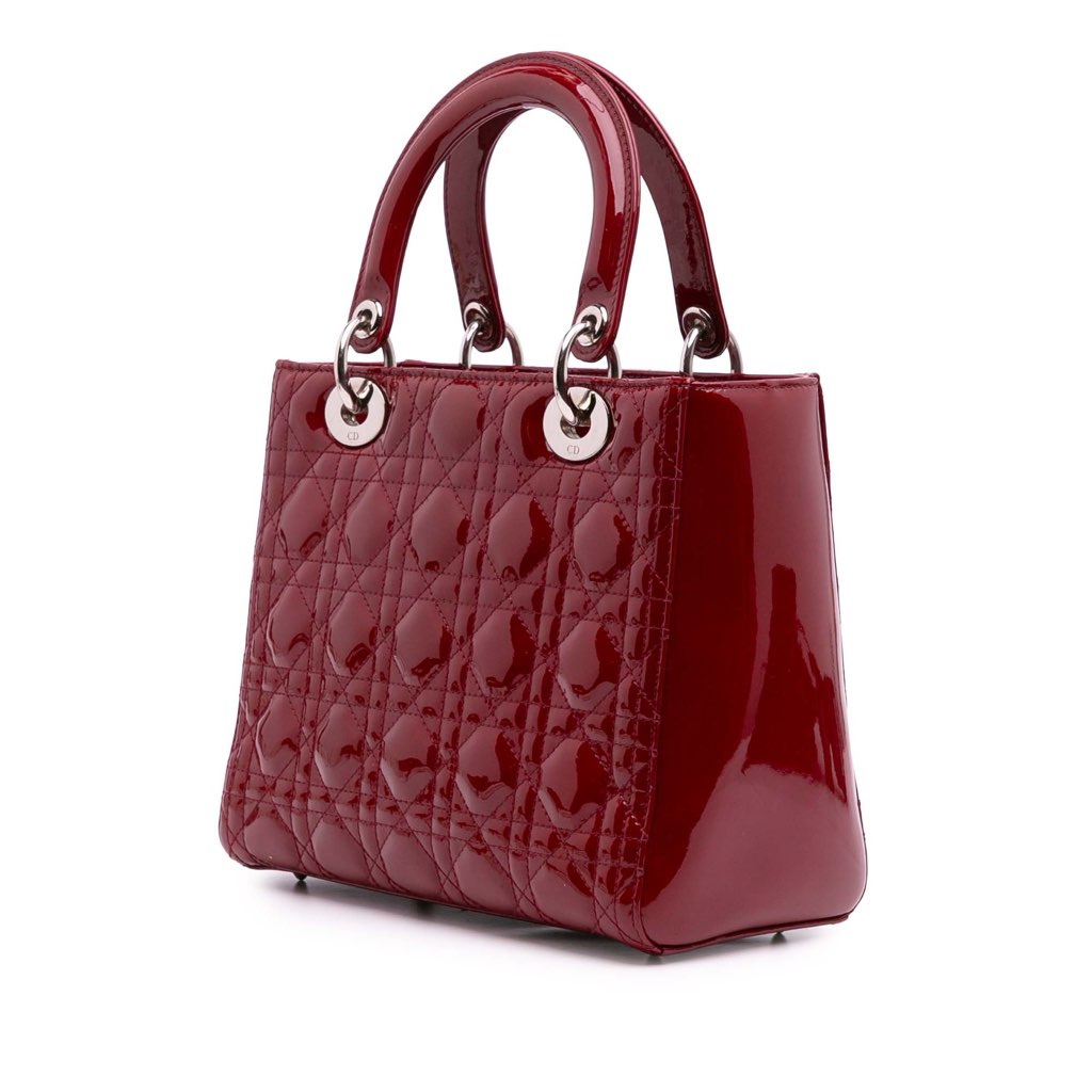 Dior Medium Patent Cannage Lady Dior - 2