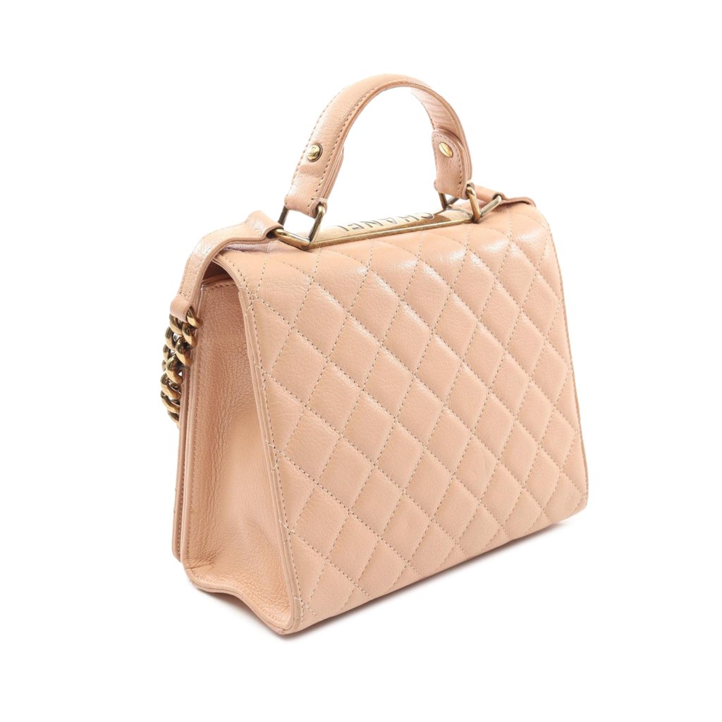 Chanel Large Quilted Goatskin Rita Top Handle Flap - 2