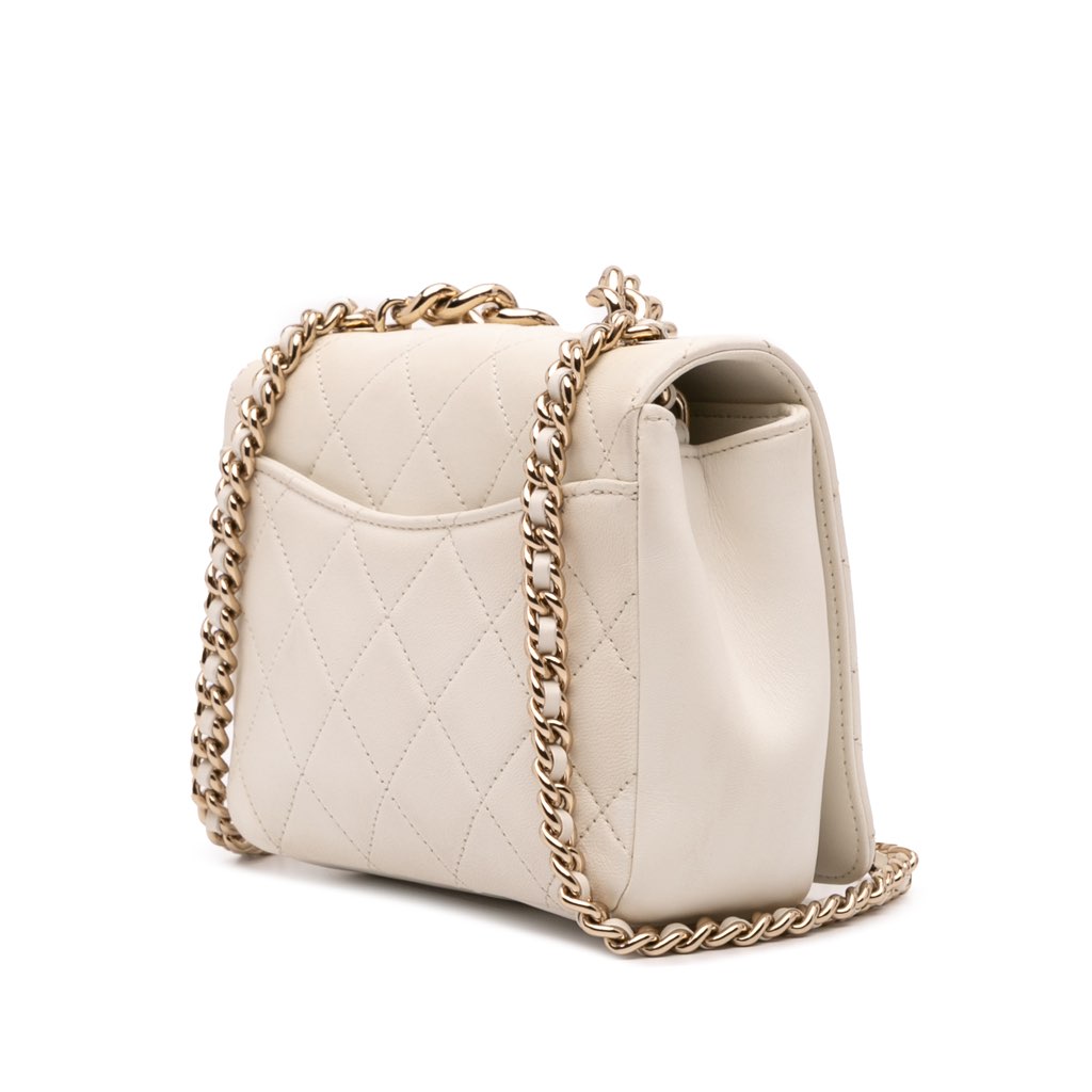 Chanel Quilted Lambskin Studded Beauty Begins Flap - 2