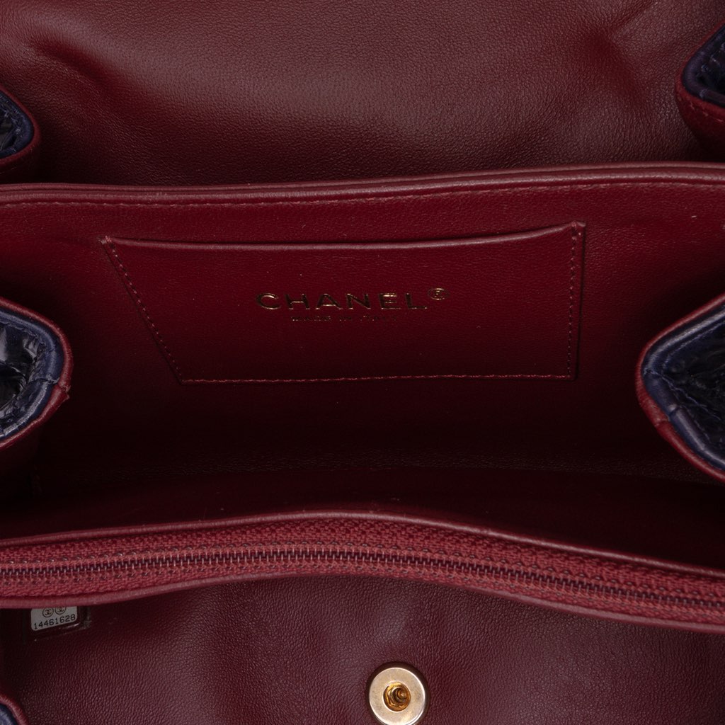 Chanel CC Crackled Glazed Calfskin Accordion Flap - 4