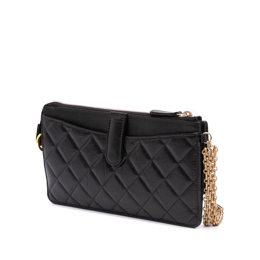 Chanel Quilted Aged Calfskin Reissue Pouch With Chain - 2
