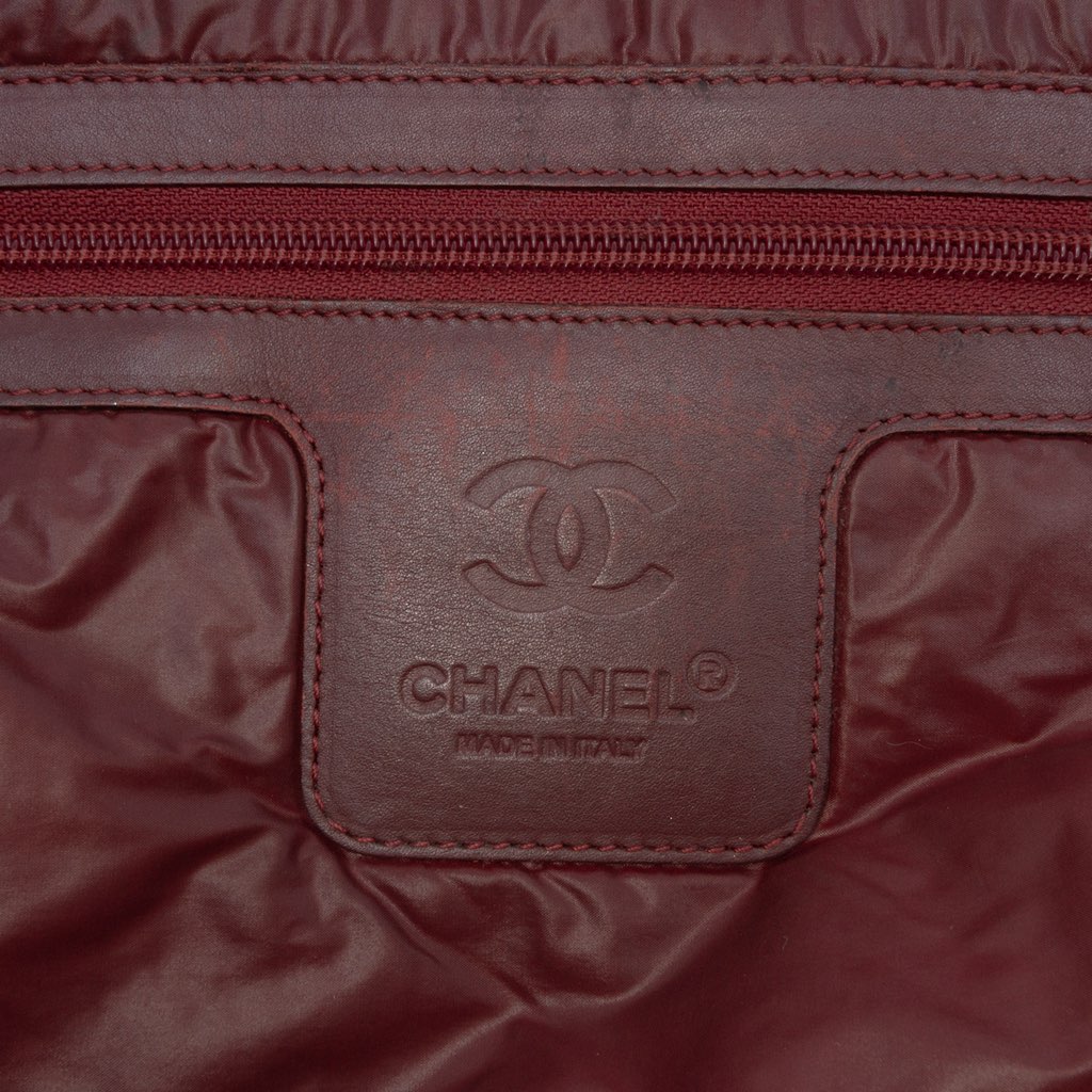 Chanel Quilted Nylon Coco Cocoon Bowler Bag - Side view