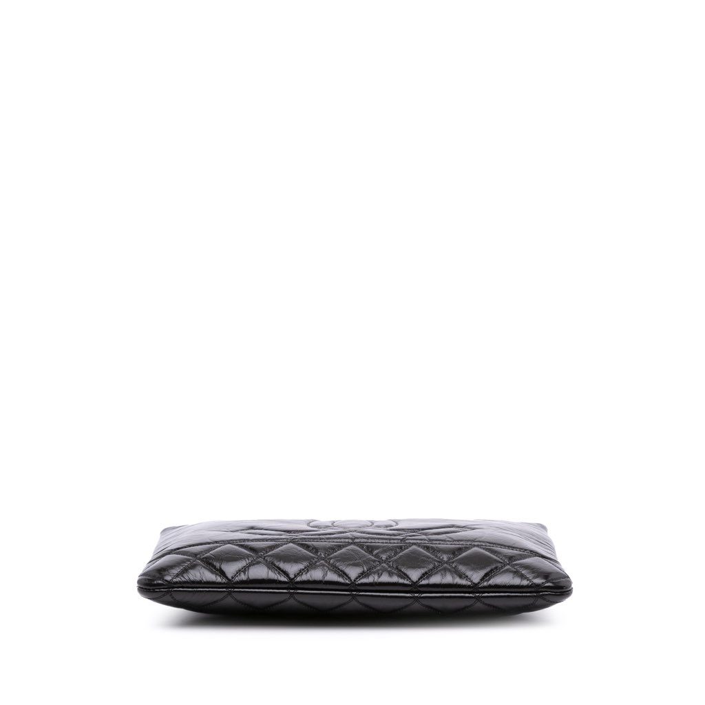 Chanel Medium Shiny Aged Calfskin O Case Clutch - 3