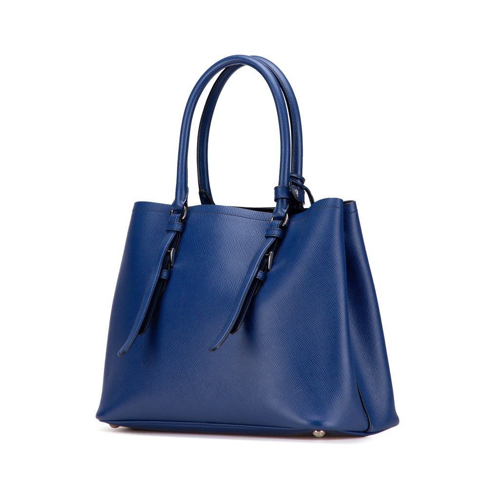 Prada Medium Saffiano Cuir Double Satchel - Back view