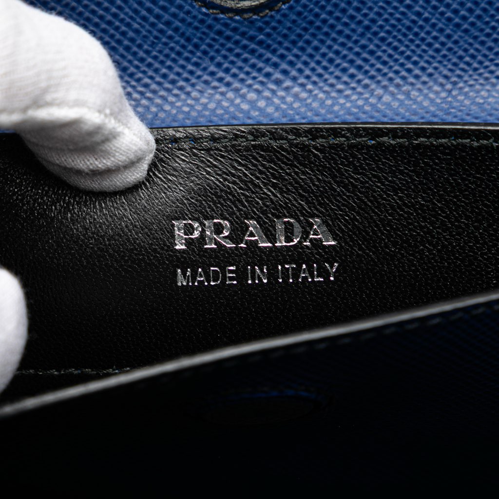 Prada Medium Saffiano Cuir Double Satchel - Side view