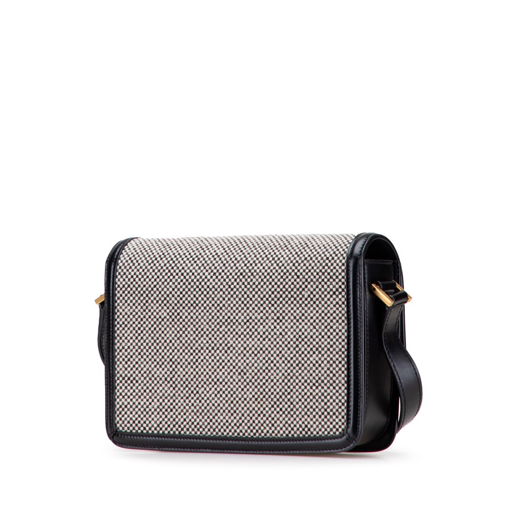 Saint Laurent Medium Tweed Solferino Crossbody - Back view