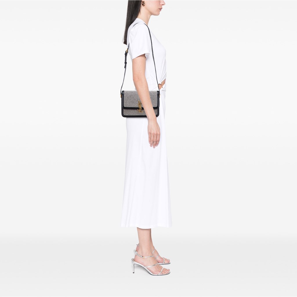 Saint Laurent Medium Tweed Solferino Crossbody - Image 12