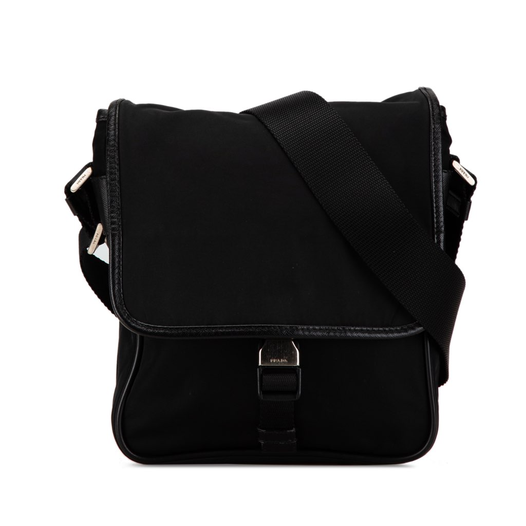 Prada Tessuto Buckle Messenger Bag
