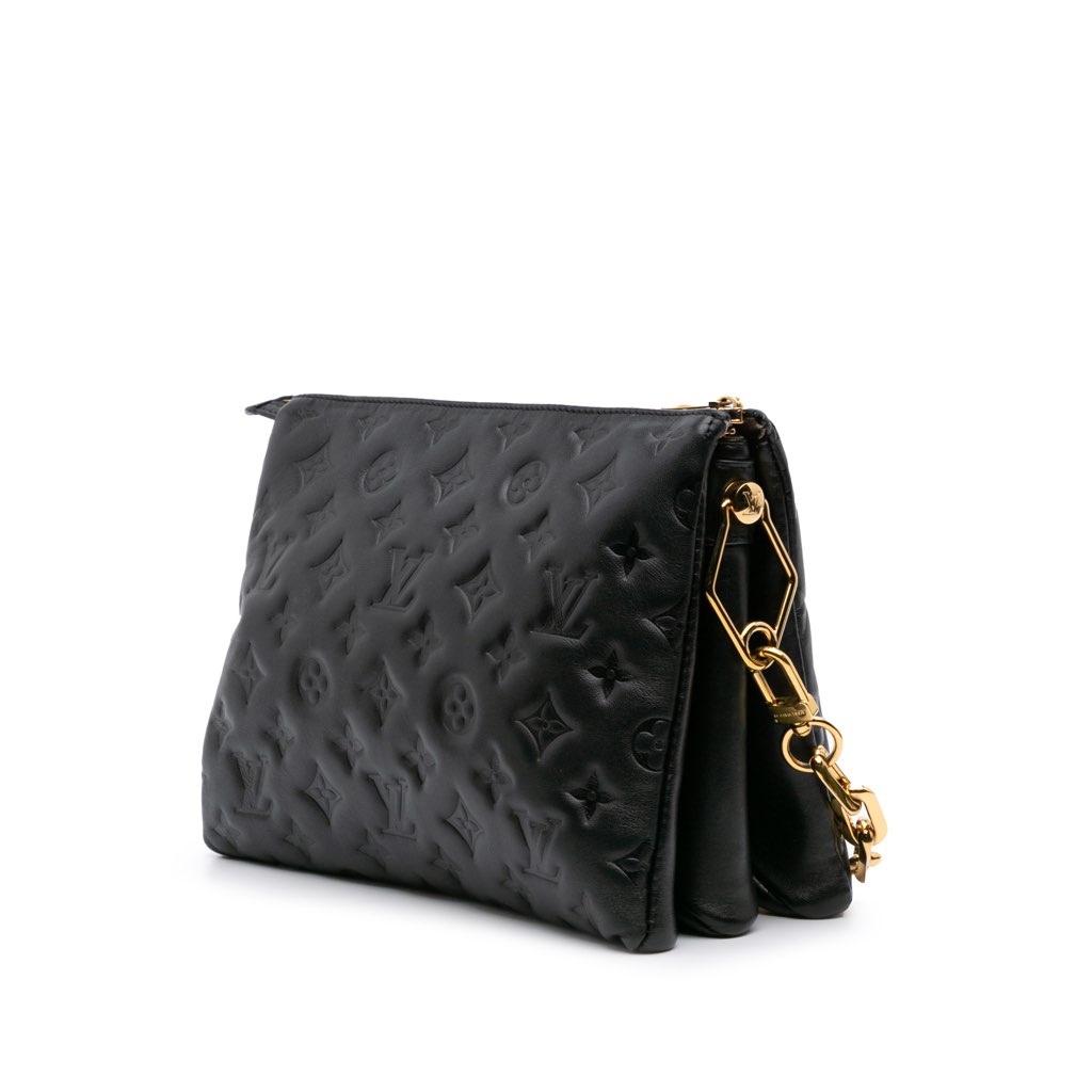 Louis Vuitton Monogram Embossed Puffy Lambskin Coussin PM - Back view