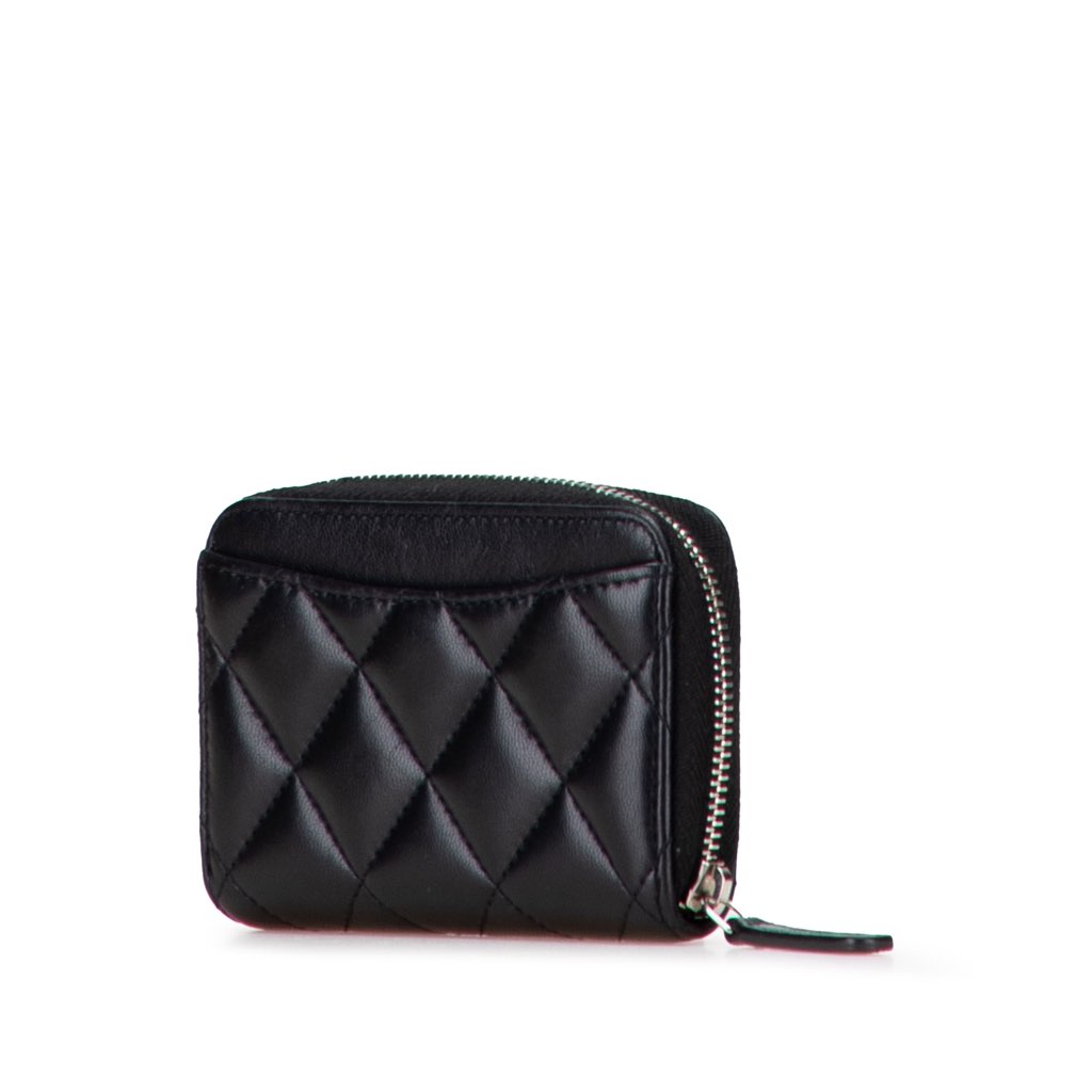 Chanel CC Quilted Lambskin Coin Pouch - Back view