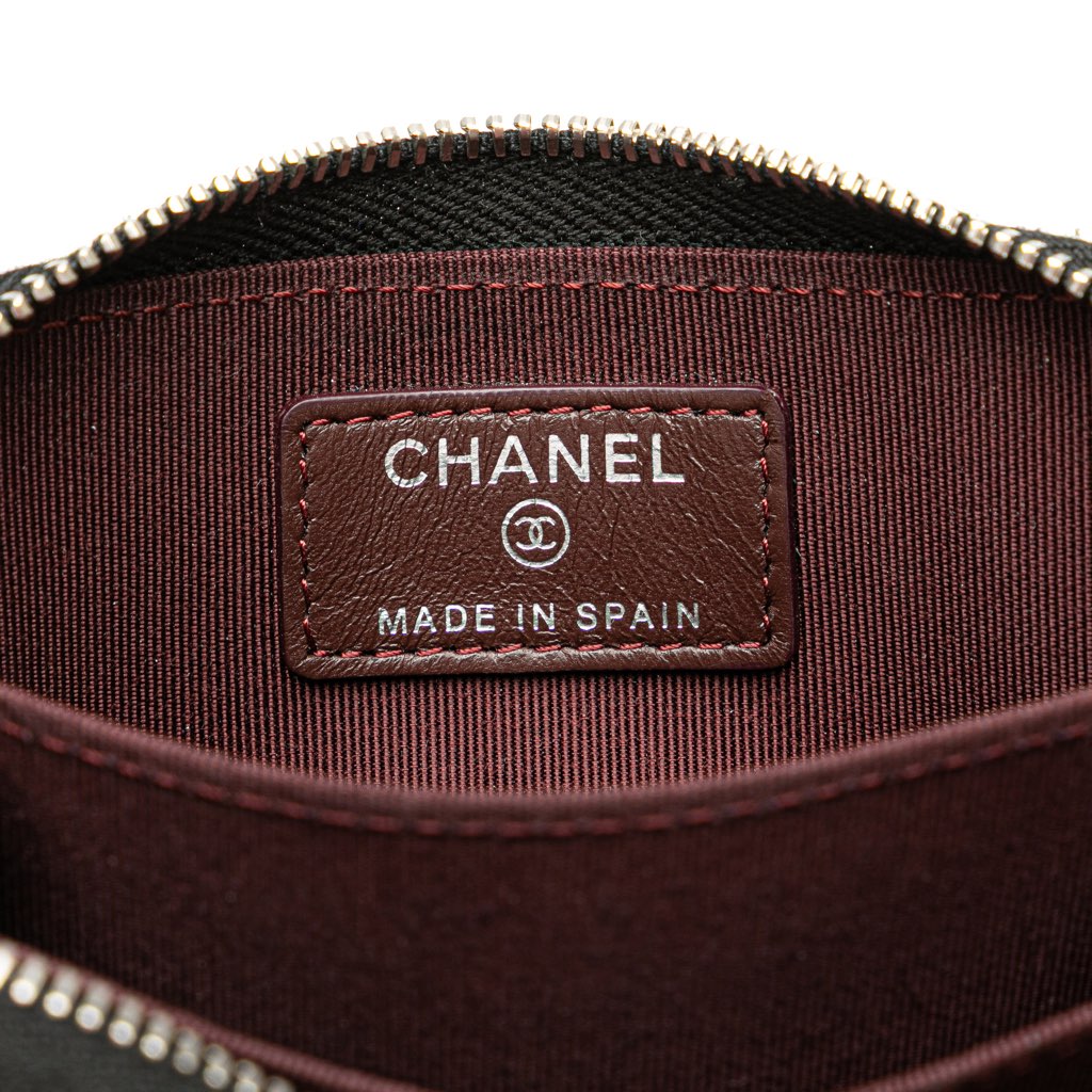 Chanel CC Quilted Lambskin Coin Pouch - Side view