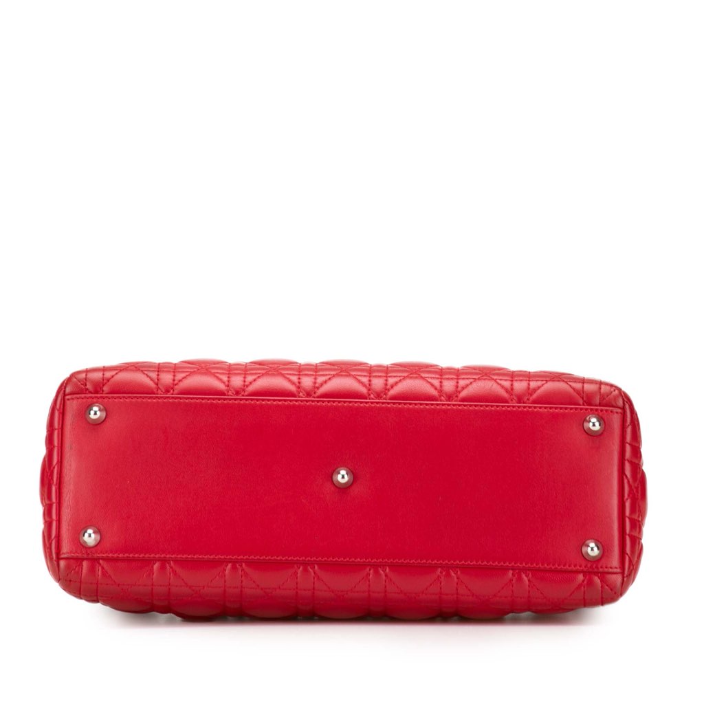 Dior Large Lambskin Cannage Lady Dior - Image 6