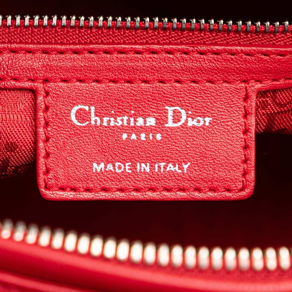 Dior Large Lambskin Cannage Lady Dior - Side view