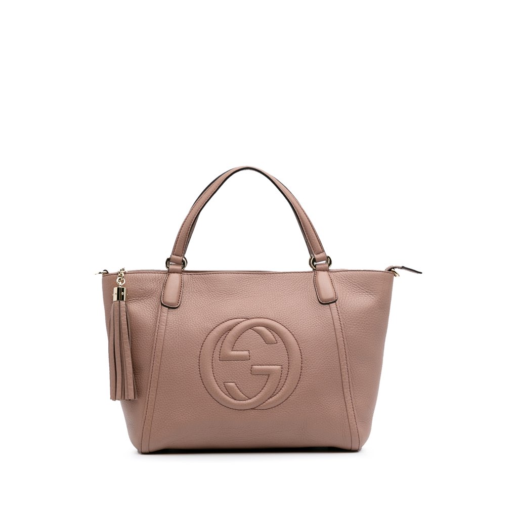 Gucci Small Pebbled Leather Soho Cellarius Satchel