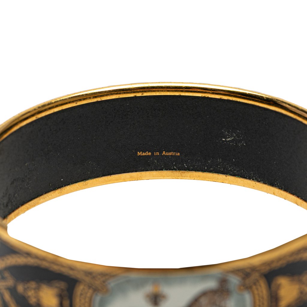 Hermès Wide Enamel Grand Apparat Horse Bangle - 4