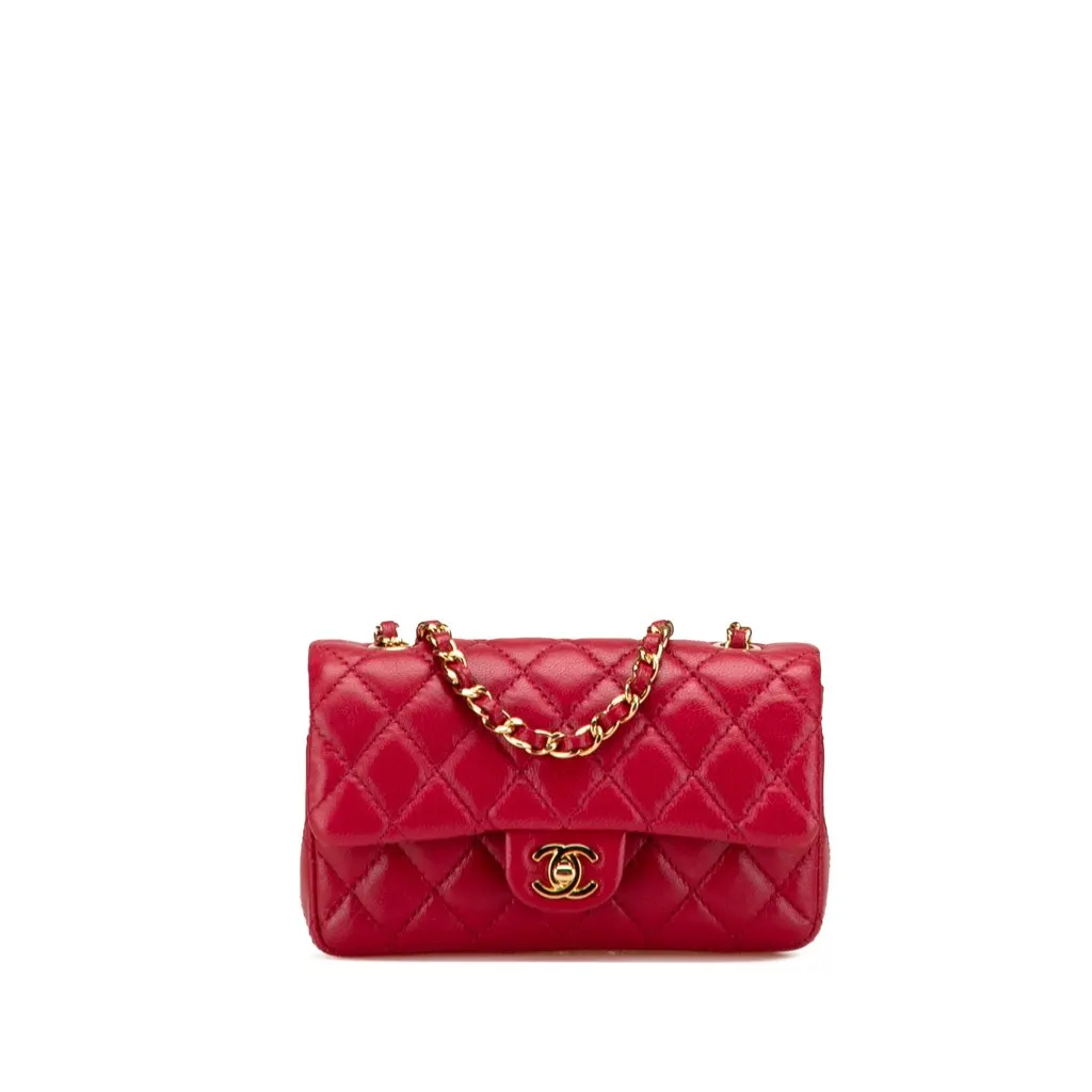 Chanel Limited Edition Success Story Quilted Lambskin Trunk Set of 4 Mini Bags Red Leather Good - Back View