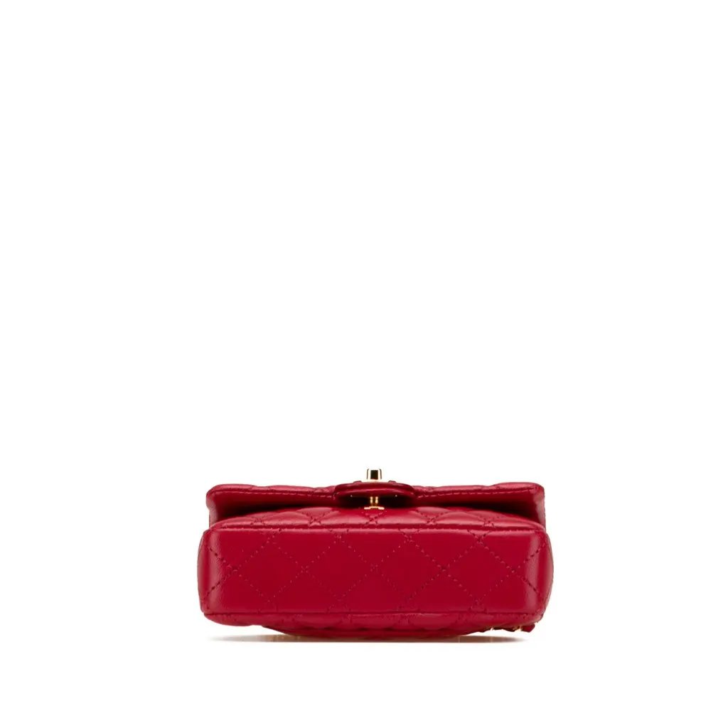 Chanel Limited Edition Success Story Quilted Lambskin Trunk Set of 4 Mini Bags Red Leather Good - Model View