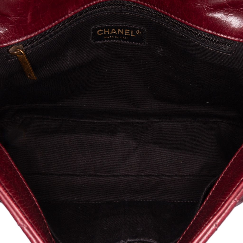 Chanel Medium Glazed Calfskin Castle Rock Top Handle Flap - 4