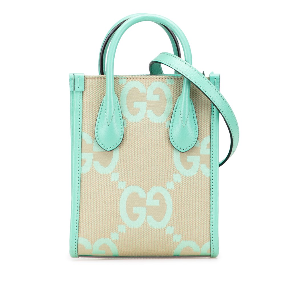 Gucci Mini Jumbo GG Canvas Interlocking G Satchel