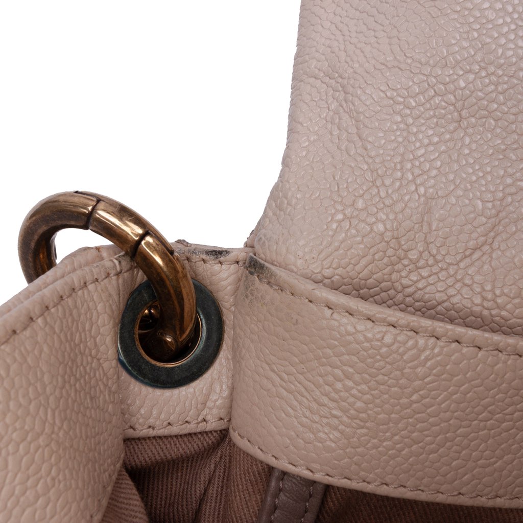 Chanel Medium Quilted Caviar Coco Pleats Messenger Flap - Detail 2
