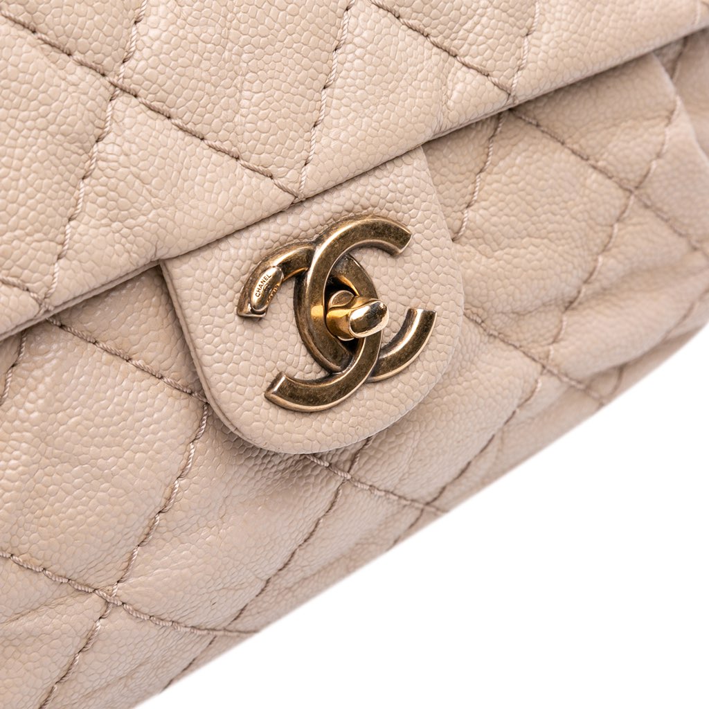 Chanel Medium Quilted Caviar Coco Pleats Messenger Flap - Image 10