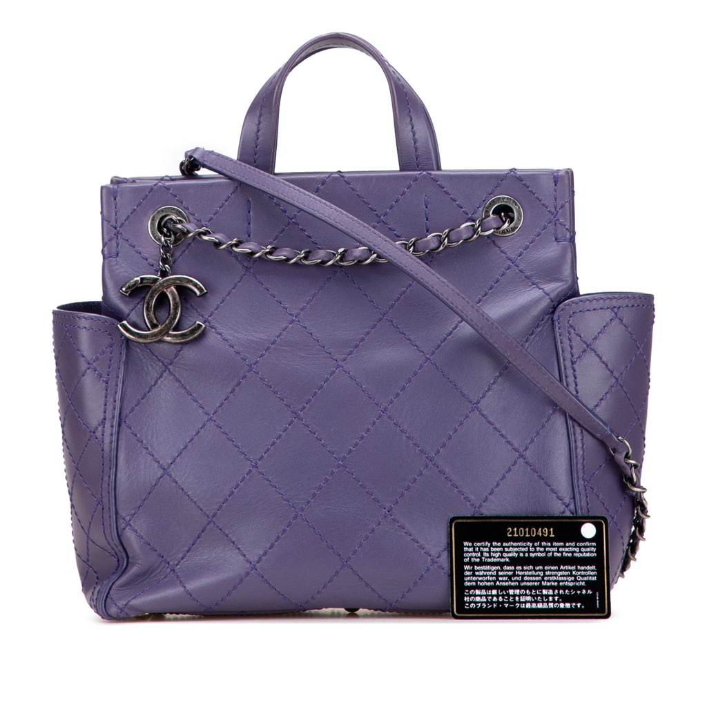 Chanel Small CC Quilted Calfskin Pocket Tote - Image 12