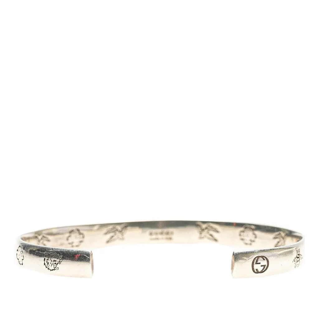 Gucci Sterling Silver Blind For Love Cuff Bracelet Silver Silver Good - Inside View