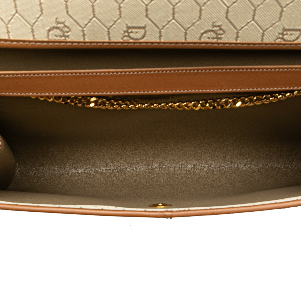 Dior Honeycomb Canvas Chain Shoulder Bag - 4