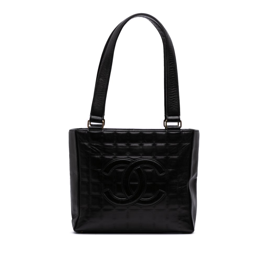 Chanel CC Lambskin Chocolate Bar Tote