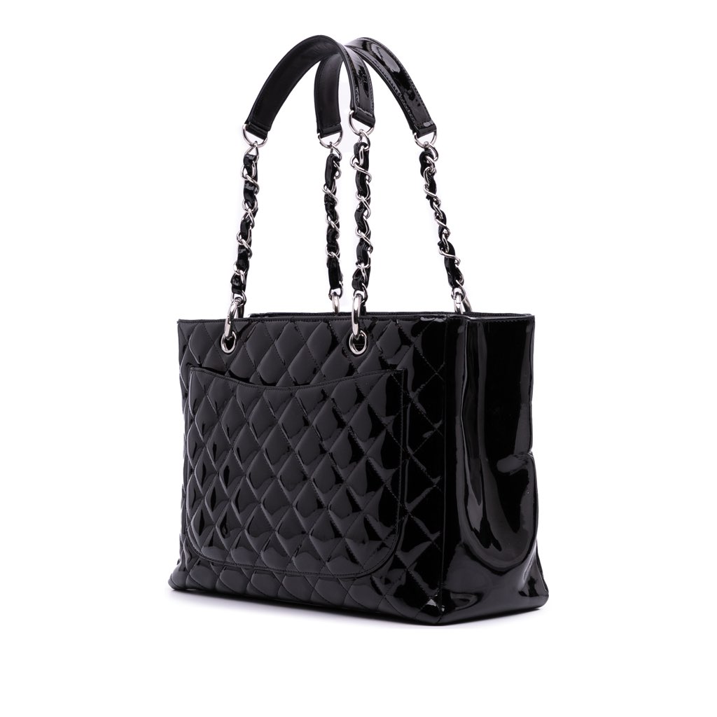Chanel Patent Grand Shopping Tote - Back view
