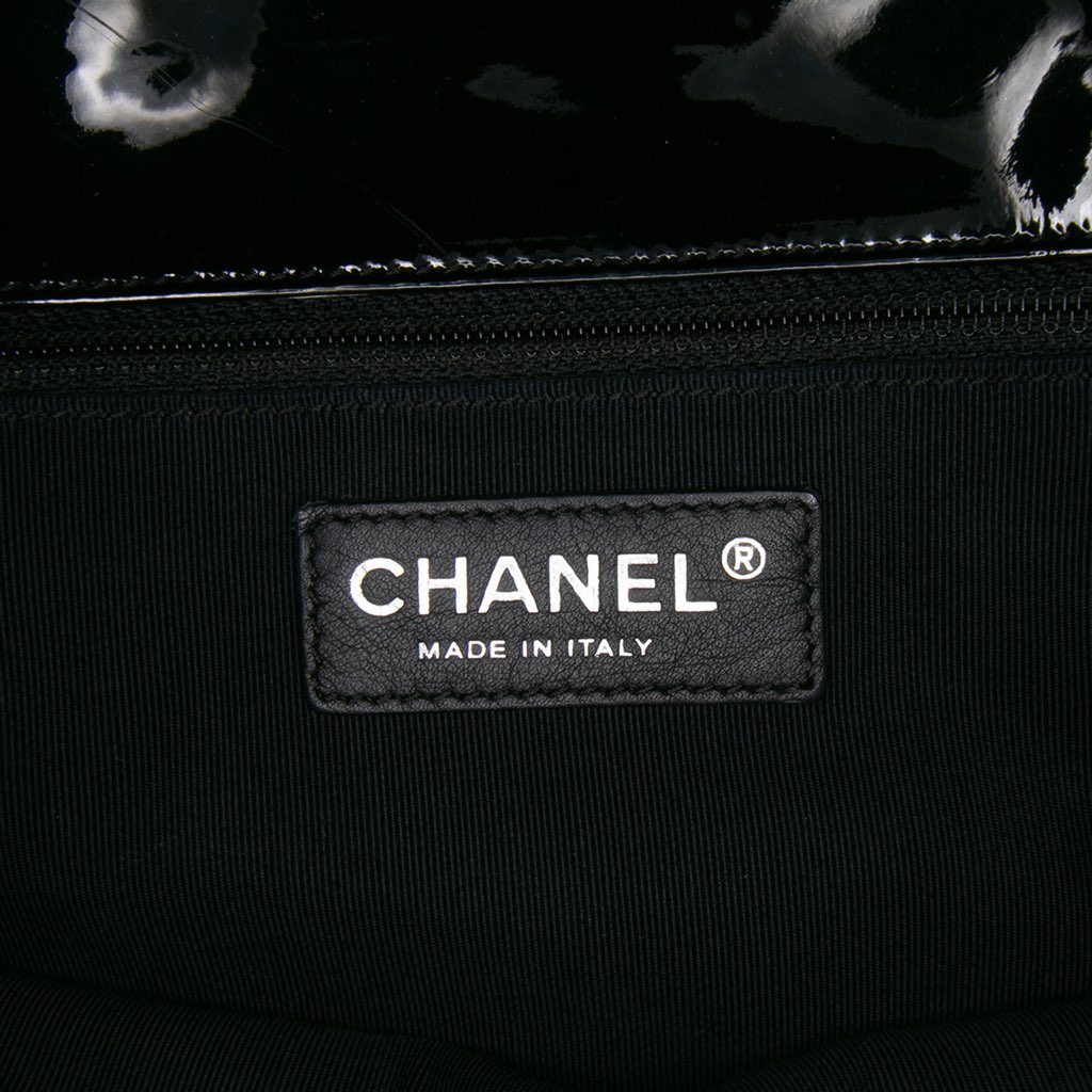 Chanel Patent Grand Shopping Tote - Side view