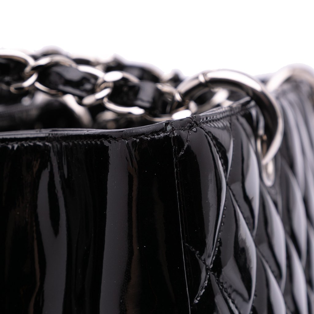 Chanel Patent Grand Shopping Tote - Image 11