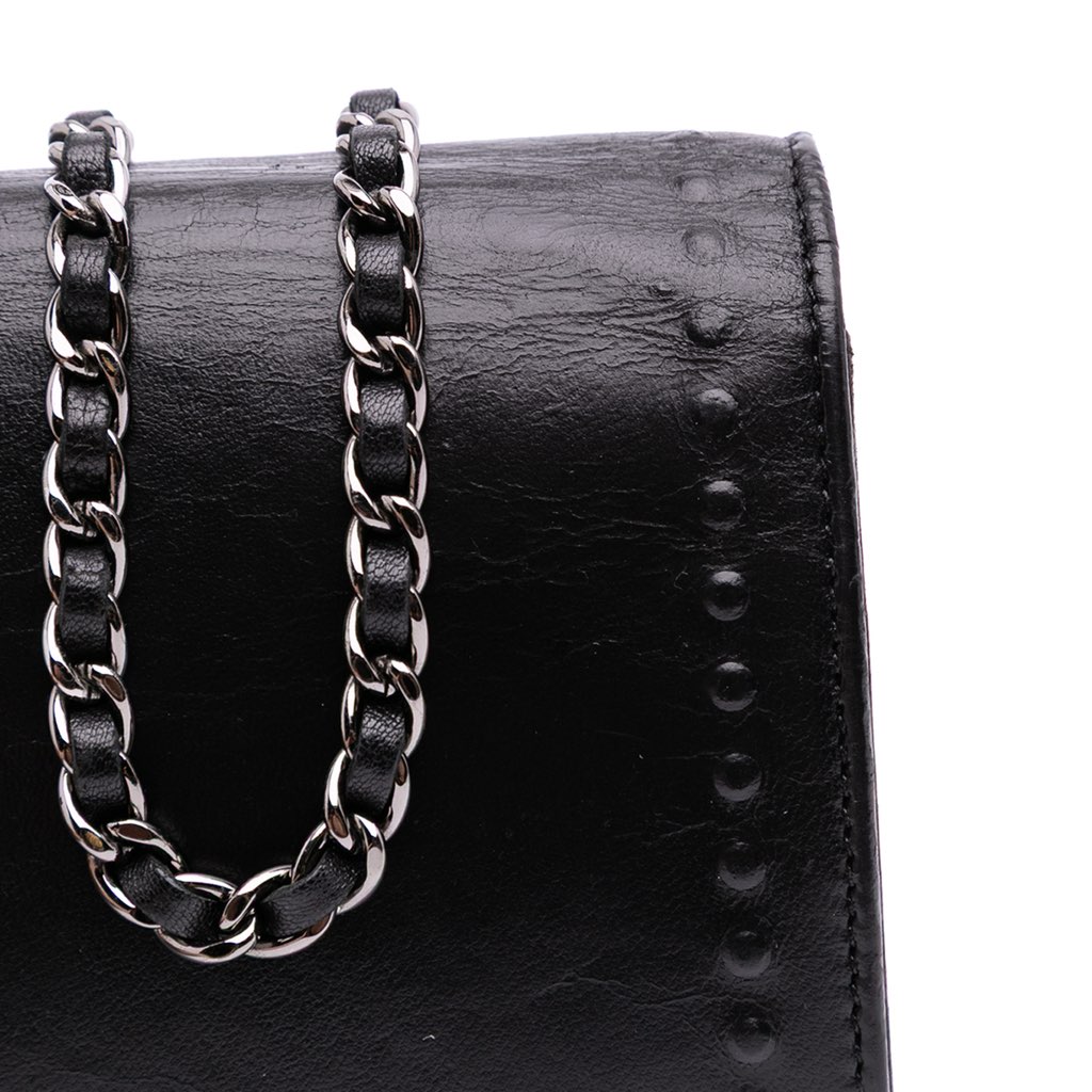 Chanel CC Embossed Lambskin Wallet on Chain - Image 13
